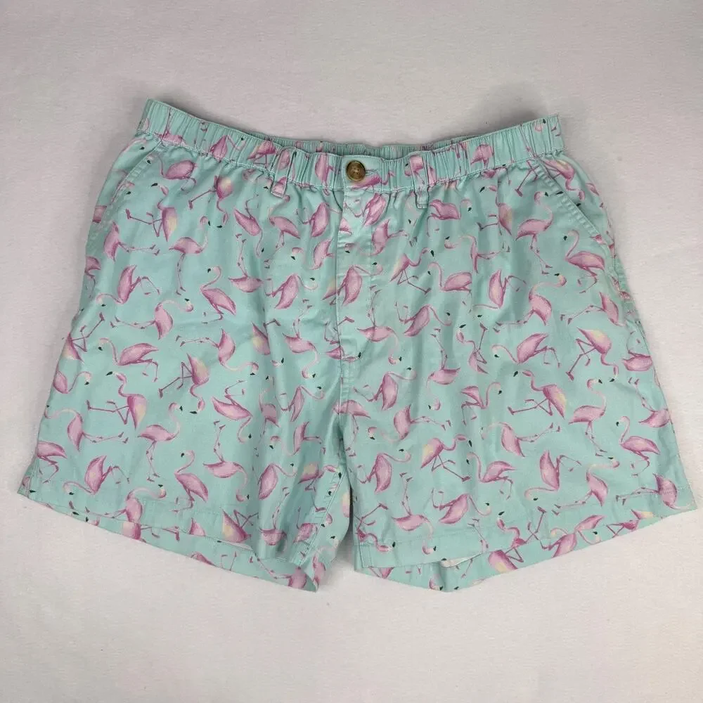 Chubbies Shorts Flamingo Print Mens XXL Multicolor Chino 5.5
